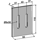 Abstreifer für Packerwalze, lang 51M202L Maschio Nachbau