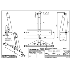 Triangle porte masses jerrican John-Deere CAT-2
