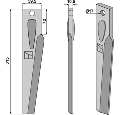 Dent herse G Lely 315x59,5  adaptable - BlackSteel©