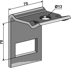 Bride de fixation pour 60 x 60 mm adaptable - BlackSteel©