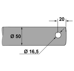 Dent de fourche 1000 x 50 mm pour chargeur adaptable