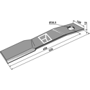 Fléau gauche 520 x 100 x 12 mm pour broyeur SCHULTE 401067 adaptable