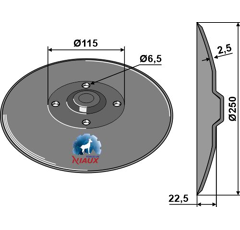 Disque lisse Ø250x3 mm pour semoir KUHN K3000060 adaptable