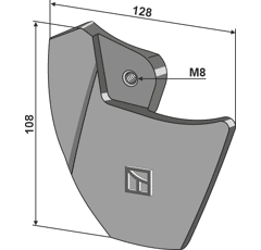 Soc gauche pour semoir GASPARDO G19203970R adaptable - BlackSteel©