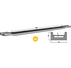 Barre pour épandeur STRAUTMANN 35103723 adaptable