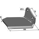 Ersatzflügel - rechts - Delta Flex 180 mm Kongskilde Nachbau 101IND805R