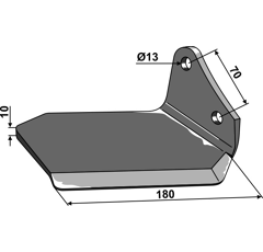 Ersatzflügel - rechts - Delta Flex 180 mm Kongskilde Nachbau 101IND805R