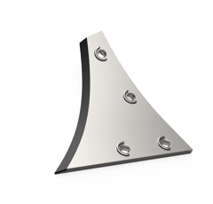 Étrave Gauche 4 trous carbure pour charrue KUHN HUARD 619173 adaptable