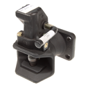 Flanschzugmaul  140x80 mm, Ø 38 mm Schwarz      