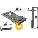 Couteau pour faucheuse WELGER 982150900 adaptable - Blacksteel©