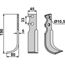 Fräsmesser - links GOL17L Goldoni Nachbau