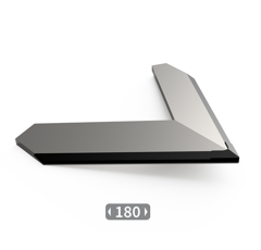 Pieza de soldadura triangular con placas de carburo para Aleta de escardadora STEKETEE 405718 adaptable