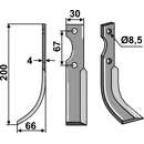 Fräsmesser Links 197 x 30 Benassi, Grillo Nachbau