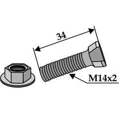 Scharschraube  KK013332R 1434KV Kverneland Nachbau
