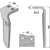 Dent pour herse rotative HOWARD 000182937 adaptable
