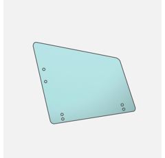 Vitre de porte pour téléscopique JOHN DEERE AZ57506 adaptable