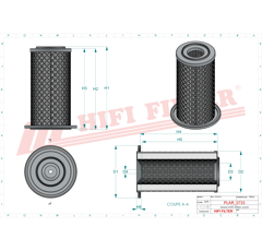 Filtre à air adaptable HIFI FILTER SA17440