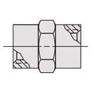 Hochdruck-Hydraulik Gerade-Verschraubung2 x IG 3/8" NPT, SPX Power 9680