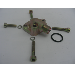 Winkel-Schraubflansch 90°   AG 16x1.5Lochkreis 35mm, max. Betriebsdruck 315 barO-Ring 20x2.5, 4-Loch-Flansch  WF35CEL10