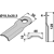 KM-Klinge, gewölbt 126x48x4LochØ: 18,5x20,5 mm 80154 Kuhn / Agram / John Deere / Kverneland / Taarup Nachbau 