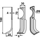 Fräsmesser Links 160 x 30 Agria, Schneider Nachbau