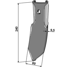 Schnellwechselschar 240 mm für Nachbau