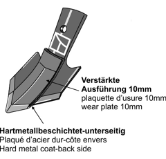 Soc à échange rapide 100 x 6 mm pour cultivateur BOURGAULT adaptable - Blacksteel©
