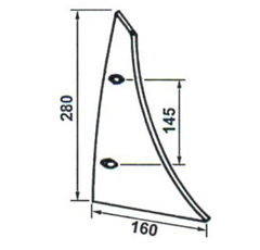 Streichblech-Vorderteil links für Pflug KVERNELAND 073251 Nachbau