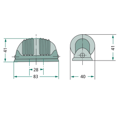 Feu clignotant Ø 40 mm - HELLA adaptable