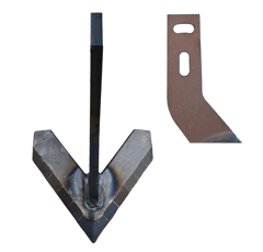 Aileron avec plaquettes carbure pour bineuse RIBOULEAU 10100014 adaptable