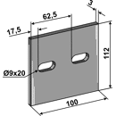 Abstreifer für Packerwalze 51L116 Lely Nachbau