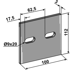 Abstreifer für Packerwalze 51L116 Lely Nachbau