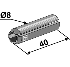 Goupille 40x8 pour broyeur MULAG adaptable - Blacksteel©