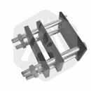 Bride 35 x 100 mm pour dent rotative adaptable