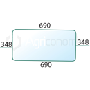 Vitre arrière pour machine agricole RENAULT 7700669187 adaptable