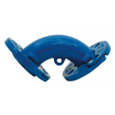 Coude en fonte peinte 90° à bride