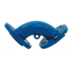 Coude en fonte peinte 90° à bride