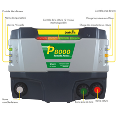 Electrificateur multifonctions P8000 tornado power 230 V - PATURA