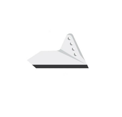 Aileron droit en carbure 250 mm pour déchaumeur adaptable