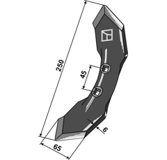 Reja K32 para cultivador KONGSKILDE 105000483 - 101155531 adaptable