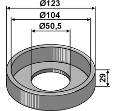 Staubschutzdeckel für Grubber FROST 05036.110.03 Nachbau