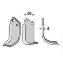 Lame équerre droite 60 x 6 mm pour fraise CELLI adaptable - BlackSteel©