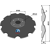 Disque crénelé ∅610x6 pour déchaumeur VÄDERSTAD 154626 adaptable - Blacksteel©