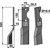 Lame gauche pour Fraise/Rotavator ALPEGO D01399 adaptable 
