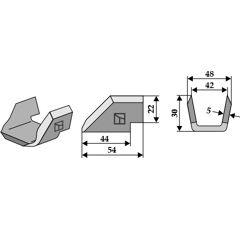 Contre-lame pour chargeur WALKER 10000485 adaptable - Blacksteel©