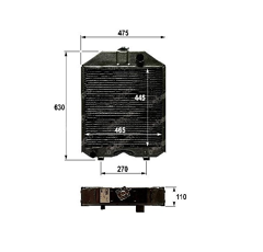Radiateur pour tracteur LANDINI 3680064M91 adaptable