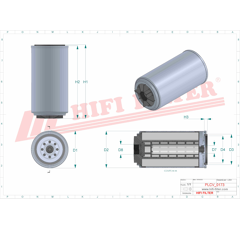 Filtre à gasoil separateur d'eau adaptable HIFI FILTER SN40895