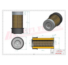 Filtre à air primaire adaptable HIFI FILTER SA11795K