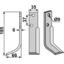 Fräsmesser Links 185 x 35 Nibbi Bruno Nachbau