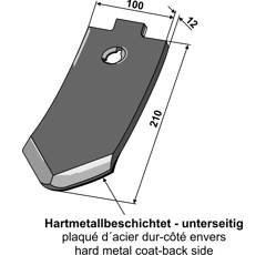 Scharspitze Hartmetall beschichtet 210 x 100 mm 101KER06H Komet Nachbau